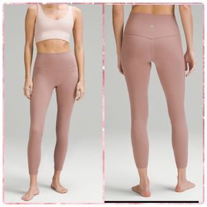 2- Lululemon Align High-Rise Pant 25" Twilight Rose size 8 NWT